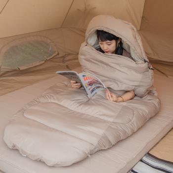 11 789 р. Мешок спальный Naturehike Oval PS400, 220х95 см, (правый) (ТК: 0C), бежевый Naturehike nh20msd03-ps400cr  с доставкой в г. Кемерово. Увеличить фотографию 4