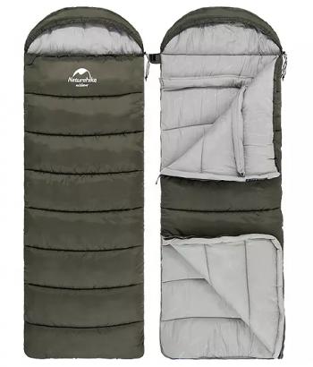 3 499 р. Мешок спальный Naturehike U150, 220х75 см, (ТК: +11C), (правый), темно-зеленый Naturehike nh20msd07-arm150  с доставкой в г. Кемерово. Увеличить фотографию 4