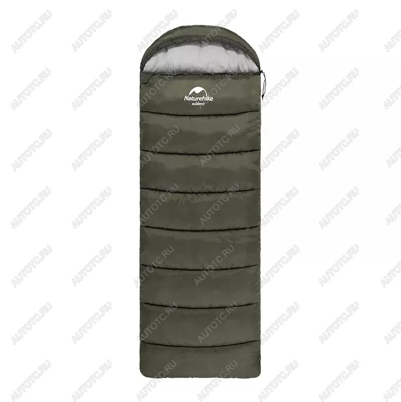 3 499 р. Мешок спальный Naturehike U150, 220х75 см, (ТК: +11C), (правый), темно-зеленый Naturehike nh20msd07-arm150  с доставкой в г. Кемерово