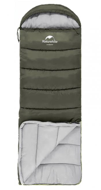4 289 р. Мешок спальный Naturehike U250, (190х30)х75 см, (левый) (ТК: +6C), темно-зеленый Naturehike nh20msd07-arm250-l  с доставкой в г. Кемерово. Увеличить фотографию 2