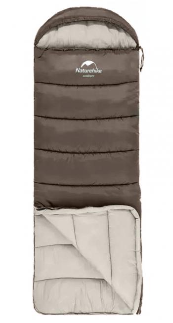 4 289 р. Мешок спальный Naturehike U250, (190х30)х75 см, (правый) (ТК: +6C), коричневый Naturehike nh20msd07-gre250  с доставкой в г. Кемерово. Увеличить фотографию 2