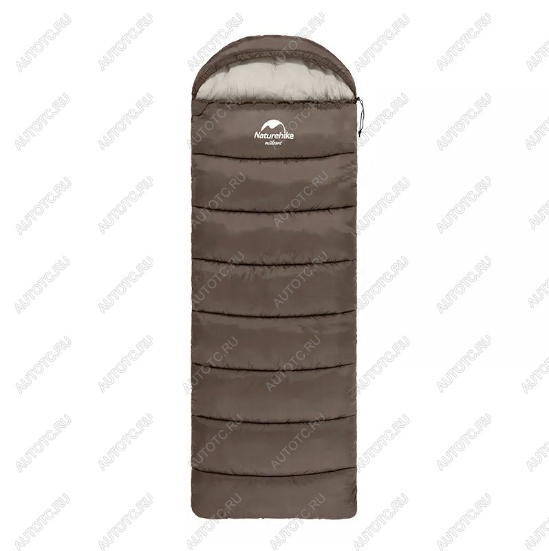 5 899 р. Мешок спальный Naturehike U350S, (190+30)х75 см, (ТК: -3C), (правый), коричневый Naturehike nh20msd07-gre350s  с доставкой в г. Кемерово