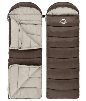 5 739 р. Мешок спальный Naturehike U350S, (190+30)х75 см, (ТК: -3C), (левый), коричневый Naturehike nh20msd07-gre350s-l  с доставкой в г. Кемерово. Увеличить фотографию 6
