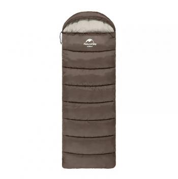 5 739 р. Мешок спальный Naturehike U350S, (190+30)х75 см, (ТК: -3C), (левый), коричневый Naturehike nh20msd07-gre350s-l  с доставкой в г. Кемерово. Увеличить фотографию 1