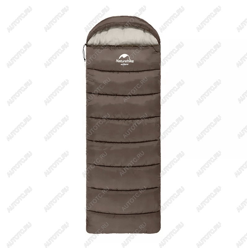 5 739 р. Мешок спальный Naturehike U350S, (190+30)х75 см, (ТК: -3C), (левый), коричневый Naturehike nh20msd07-gre350s-l  с доставкой в г. Кемерово