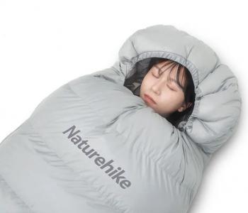 18 999 р. Мешок спальный Naturehike RM80, 220х80 см, (правый) (ТК: -2C), серый Naturehike nh22yd003-rm80ltg-l  с доставкой в г. Кемерово. Увеличить фотографию 3