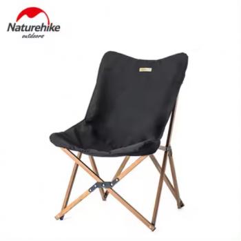 7 399 р. Кресло туристическое Naturehike MW01, складное, черное, цвет каркаса древесный, до 120 кг. Naturehike nh19y001-z-wood  с доставкой в г. Кемерово. Увеличить фотографию 1