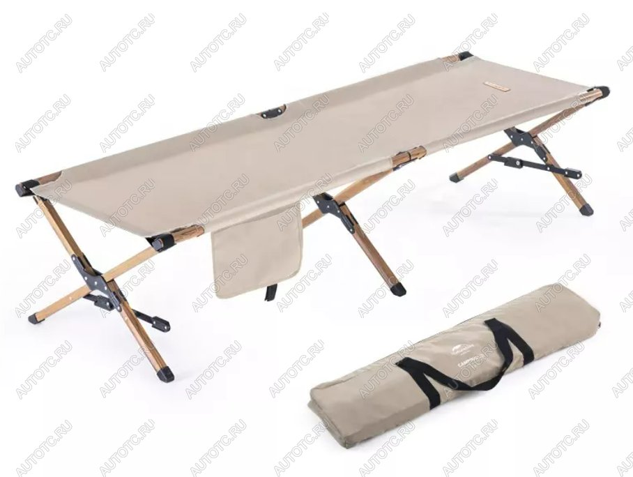 9 599 р. Раскладушка Naturehike XJC03 196х64х43 см, до 150 кг, хаки Naturehike nh19x003-c-khwg  с доставкой в г. Кемерово