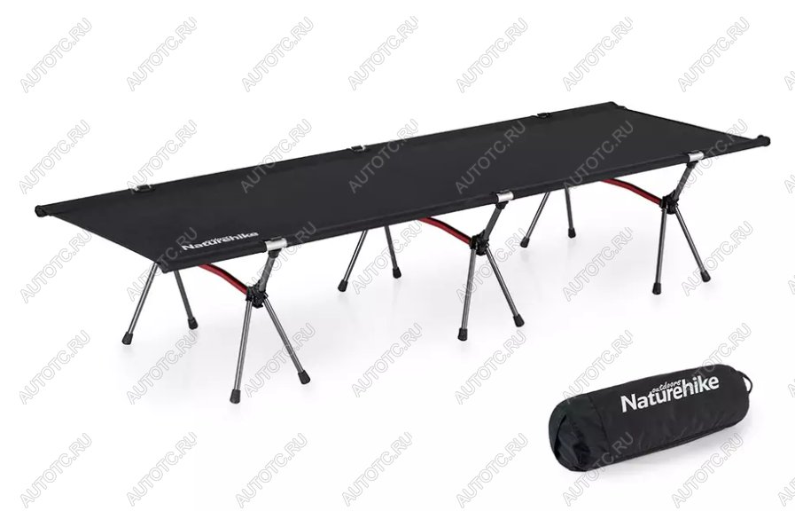 14 599 р. Раскладушка Naturehike XJC06 190х65х38 см, до 120 кг, черная Naturehike nh20jj009-bl  с доставкой в г. Кемерово