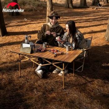 10 219 р. Стол туристический Naturehike увеличенный складной, 116.5х60х50,5 см. коричневый Naturehike cnh22ju038-lsi  с доставкой в г. Кемерово. Увеличить фотографию 7