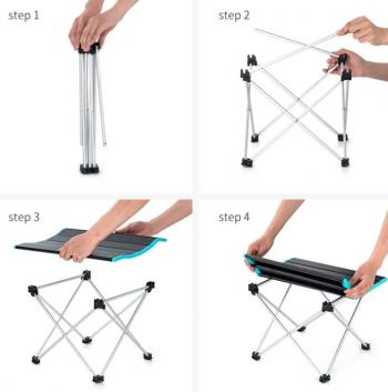 3 999 р. Стол туристический Naturehike складной, 68х46х40,5 см, чёрный Naturehike nh19z008-z-bll  с доставкой в г. Кемерово. Увеличить фотографию 3