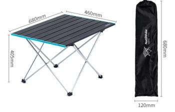 4 199 р. Стол туристический Naturehike складной, 68х46х40,5 см, серый Naturehike nh19z008-z-g  с доставкой в г. Кемерово. Увеличить фотографию 2
