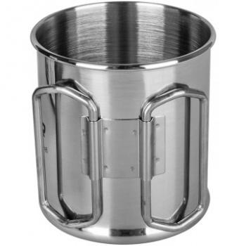 379 р. Кружка ТОНАР 300ML металлическая (нержавеющая сталь), со складными ручками ТОНАР t.tk-035-300  с доставкой в г. Кемерово. Увеличить фотографию 3