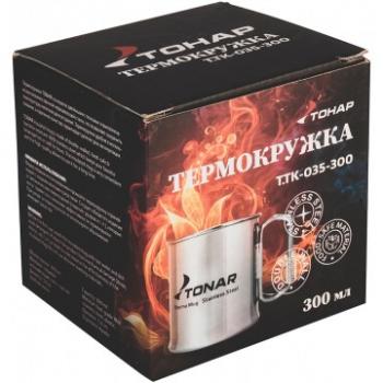 379 р. Кружка ТОНАР 300ML металлическая (нержавеющая сталь), со складными ручками ТОНАР t.tk-035-300  с доставкой в г. Кемерово. Увеличить фотографию 5