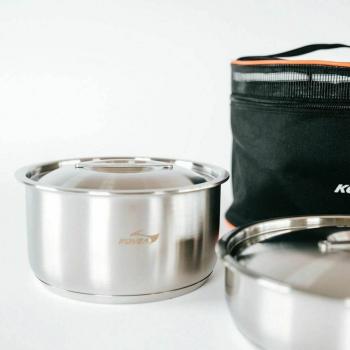 18 499 р. Набор посуды Kovea KOVEA TRIPLE STAINLESS COOKWARE-L KOVEA kcw-1901  с доставкой в г. Кемерово. Увеличить фотографию 5