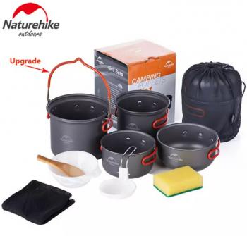 3 289 р. Набор посуды Naturehike туристический 4 в 1 (подвес+3 чашки) Naturehike nh18t018-g-va  с доставкой в г. Кемерово. Увеличить фотографию 1
