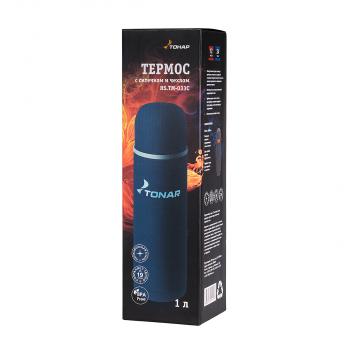 2 149 р. Термос ТОНАР 1000 мл. с ситечком, синий, в чехле ТОНАР hs.tm-033c  с доставкой в г. Кемерово. Увеличить фотографию 10