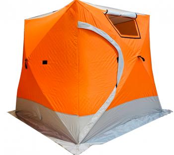 14 849 р. Палатка зимняя (220*220*215) оранжевая с серым TRAVELTOP ст-3022а  с доставкой в г. Кемерово. Увеличить фотографию 1
