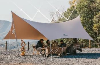 44 849 р. Тент кемпинговый Naturehike Lianyun, алюминиевый каркас, золотистый 690х480 см Naturehike cnh22zp023-gold  с доставкой в г. Кемерово. Увеличить фотографию 3