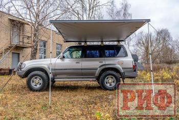 31 999 р. Маркиза автомобильная РИФ 2,5х2,5 м полуавтомат (винил) темно-серая РИФ rif5306-2525v  с доставкой в г. Кемерово. Увеличить фотографию 3