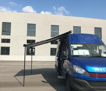 73 799 р. Маркиза автомобильная РИФ 2,5х2,0 м кассетная с электроприводом, корпус черный РИФ rif5833-2520bm  с доставкой в г. Кемерово. Увеличить фотографию 4