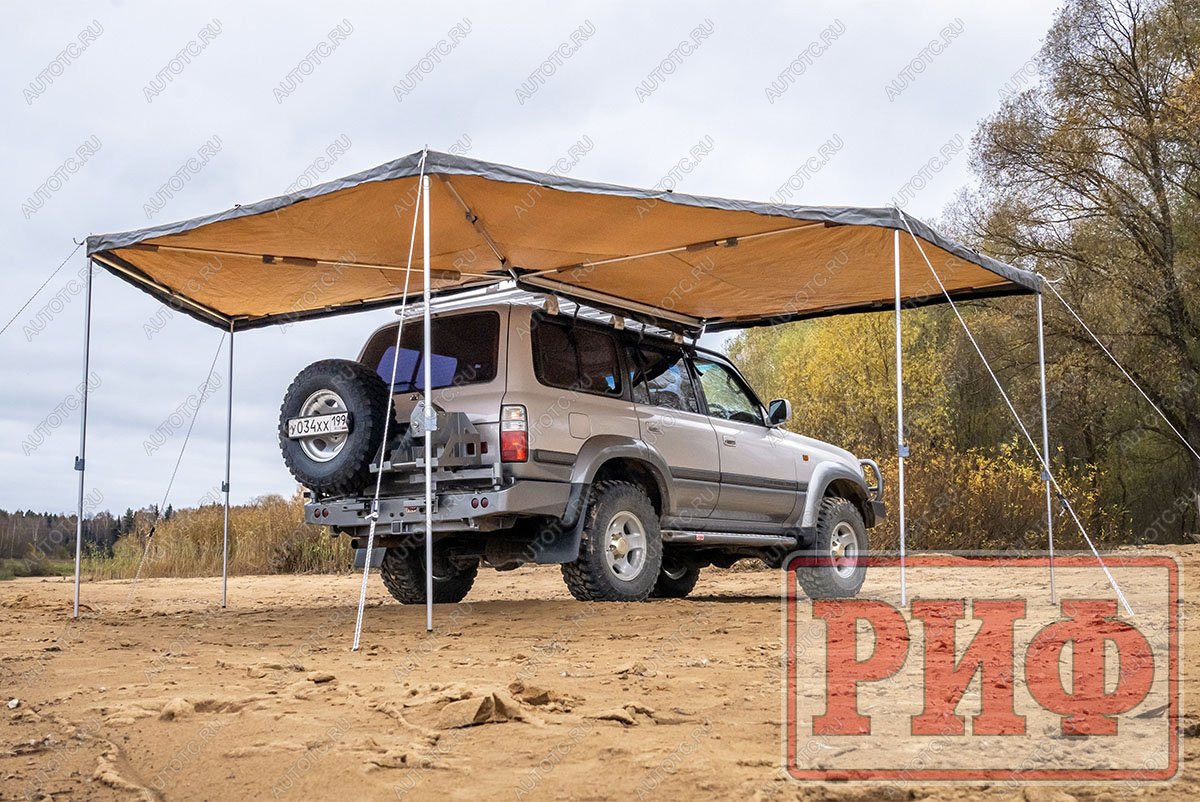 25 759 р. Маркиза автомобильная РИФ комбинированная (прямоугольная с веерной частью) 2,0х2,5 м (правая) РИФ rifavf0720250602  с доставкой в г. Кемерово