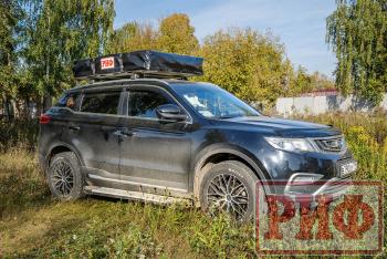 125 439 р. Палатка на крышу автомобиля РИФ Soft RT01-140, тент песочный, корпус черный, 240х140х130 см РИФ rifrt011406090w  с доставкой в г. Кемерово. Увеличить фотографию 4