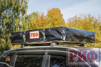 125 439 р. Палатка на крышу автомобиля РИФ Soft RT01-140, тент песочный, корпус черный, 240х140х130 см РИФ rifrt011406090w  с доставкой в г. Кемерово. Увеличить фотографию 2