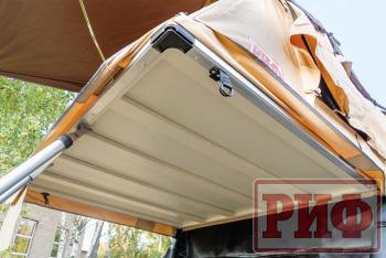 125 439 р. Палатка на крышу автомобиля РИФ Soft RT01-140, тент песочный, корпус черный, 240х140х130 см РИФ rifrt011406090w  с доставкой в г. Кемерово. Увеличить фотографию 17