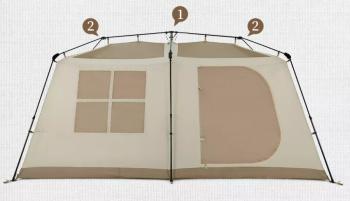 64 999 р. Палатка Naturehike Village 13 автоматическая 5-8-местная Naturehike cnh22zp004-br  с доставкой в г. Кемерово. Увеличить фотографию 2