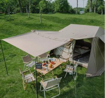 38 999 р. Палатка Naturehike Village 6.0 II поколения 4-местная, коричневая Naturehike cnk2300zp021-br  с доставкой в г. Кемерово. Увеличить фотографию 10