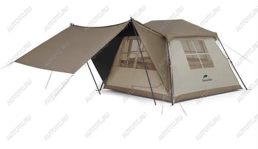 23 359 р. Палатка Naturehike Village 5.0 II поколения 4-местная, коричневая Naturehike cnk2300zp022-br  с доставкой в г. Кемерово