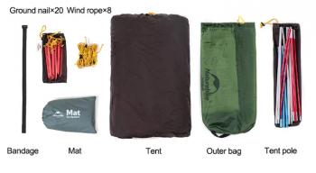 42 999 р. Палатка Naturehike Opalus Si 3-местная, алюминиевый каркас, зеленый Naturehike nh17l001-l-dsgr  с доставкой в г. Кемерово. Увеличить фотографию 4