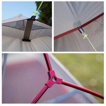 20 789 р. Палатка Naturehike Cloud Up Si 2-местная, алюминиевый каркас, снежная юбка, серо-красная Naturehike nh17t001-t-dgrskr  с доставкой в г. Кемерово. Увеличить фотографию 2