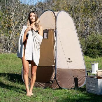 5 389 р. Палатка Naturehike быстрораскрываемая, душ-туалет, 115х115х190 см. коричневый Naturehike nh17z002-p-br  с доставкой в г. Кемерово. Увеличить фотографию 5