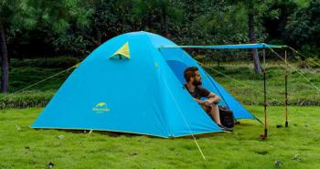 9 839 р. Палатка Naturehike P-Series 2-местная, алюминиевый каркас, голубая Naturehike nh18z022-p-2sbl  с доставкой в г. Кемерово. Увеличить фотографию 16
