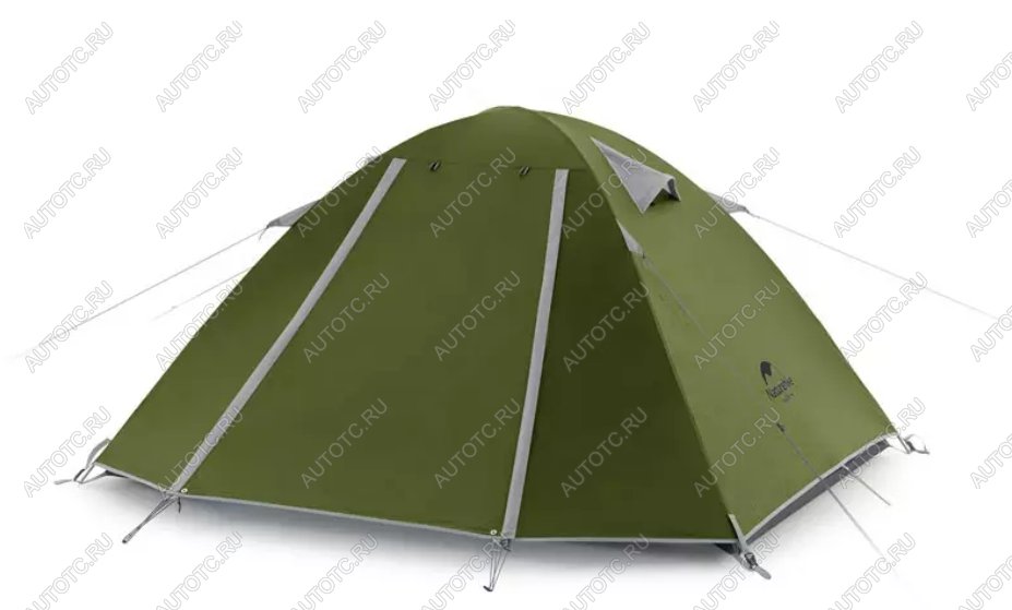 11 989 р. Палатка Naturehike P-Series 4-местная, алюминиевый каркас, зеленая Naturehike nh18z044-p-4dgr  с доставкой в г. Кемерово