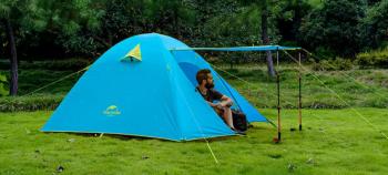 11 449 р. Палатка Naturehike P-Series 4-местная, алюминиевый каркас, голубая Naturehike nh18z044-p-4sbl  с доставкой в г. Кемерово. Увеличить фотографию 16