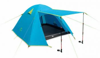 11 449 р. Палатка Naturehike P-Series 4-местная, алюминиевый каркас, голубая Naturehike nh18z044-p-4sbl  с доставкой в г. Кемерово. Увеличить фотографию 3