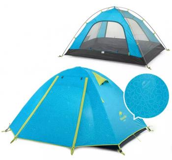 11 449 р. Палатка Naturehike P-Series 4-местная, алюминиевый каркас, голубая Naturehike nh18z044-p-4sbl  с доставкой в г. Кемерово. Увеличить фотографию 2