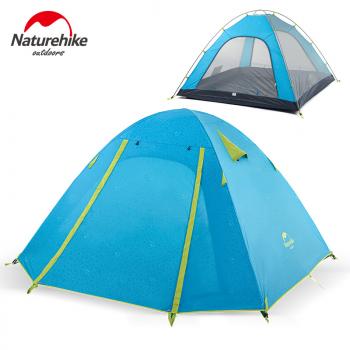 Палатка Naturehike P-Series 4-местная, алюминиевый каркас, голубая Naturehike nh18z044-p-4sbl
