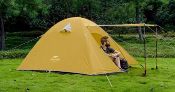 11 989 р. Палатка Naturehike P-Series 4-местная, алюминиевый каркас, желтая Naturehike nh18z044-p-4ye  с доставкой в г. Кемерово. Увеличить фотографию 6