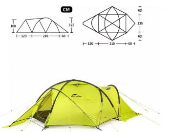 24 779 р. Палатка Naturehike Lgloo Alpine, 2-местная Naturehike nh19zp012-li  с доставкой в г. Кемерово. Увеличить фотографию 4