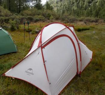 20 599 р. Палатка Naturehike Hiby Si 3-местная, алюминиевый каркас, серо-красная Naturehike nh19zp016-dg  с доставкой в г. Кемерово. Увеличить фотографию 13