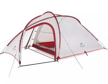 20 599 р. Палатка Naturehike Hiby Si 3-местная, алюминиевый каркас, серо-красная Naturehike nh19zp016-dg  с доставкой в г. Кемерово. Увеличить фотографию 3
