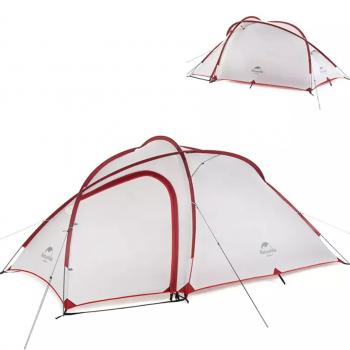 20 599 р. Палатка Naturehike Hiby Si 3-местная, алюминиевый каркас, серо-красная Naturehike nh19zp016-dg  с доставкой в г. Кемерово. Увеличить фотографию 2