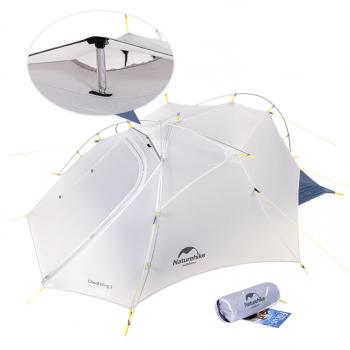 23 149 р. Палатка Naturehike Cloud Up-Wing Si 2-местная, алюминиевый каркас, серо-синяя Naturehike nh19zp083-2-2wdgrbl  с доставкой в г. Кемерово. Увеличить фотографию 3