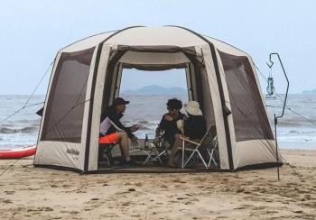 62 219 р. Палатка-шатер Naturehike, надувной каркас, золотистый Naturehike nh20tm002-gold  с доставкой в г. Кемерово. Увеличить фотографию 2