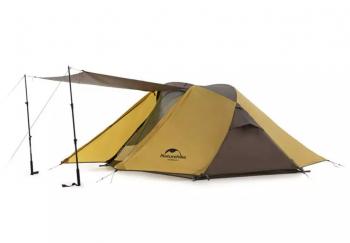 13 499 р. Палатка Naturehike Butterfly 2-местная, алюминиевый каркас, желто-коричневый Naturehike nh21yw132-yebr  с доставкой в г. Кемерово. Увеличить фотографию 2