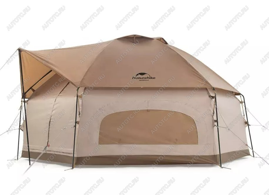 39 349 р. Палатка Naturehike Hexagon шестиугольная 4-местная, алюминиевый каркас, песочный Naturehike nh21zp001-dkh  с доставкой в г. Кемерово